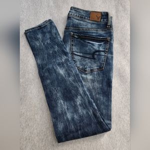 AMERICAN EAGLE OUTFITERS DARK WASH INDIGO DENIM JEANS